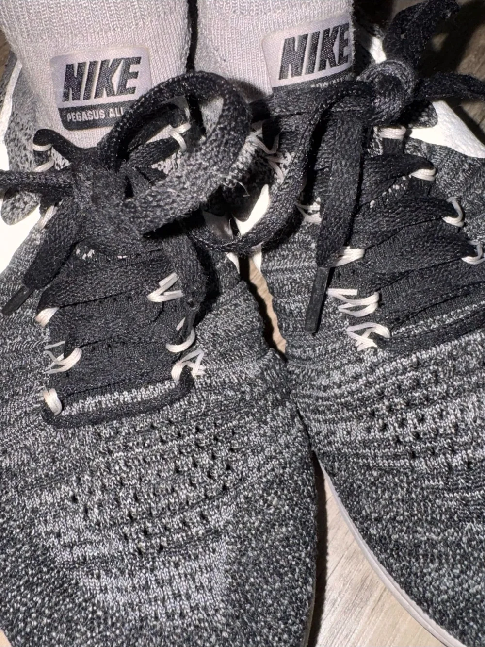 Nike Kids Black and Gray Flyknit High-Top Sneakers with White Swoosh